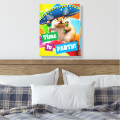 party chipmunk in sombrero canvas afdruk (Insitu (Slaapkamer))