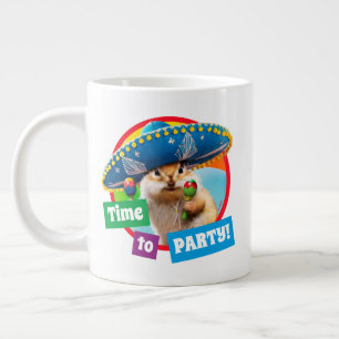 party chipmunk in sombrero grote koffiekop