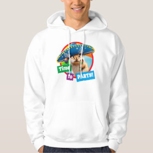 party chipmunk in sombrero hoodie