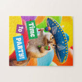 party chipmunk in sombrero legpuzzel (Horizontaal)