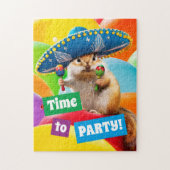 party chipmunk in sombrero legpuzzel (Verticaal)