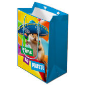 party chipmunk in sombrero medium cadeauzakje (Voorkant Gekanteld)