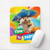 party chipmunk in sombrero muismat (Met muis)