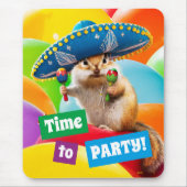 party chipmunk in sombrero muismat (Voorkant)