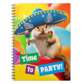 party chipmunk in sombrero notitieboek (Voorkant)