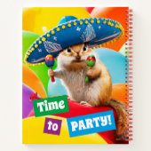 party chipmunk in sombrero notitieboek (Achterkant)