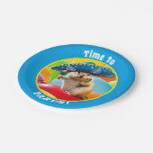 party chipmunk in sombrero papieren bordje (Gekanteld)