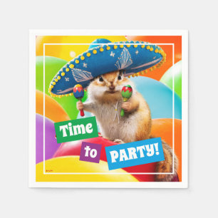 party chipmunk in sombrero servet