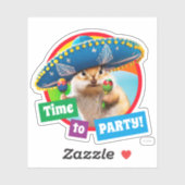 party chipmunk in sombrero sticker (Vel)