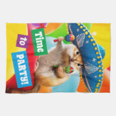 party chipmunk in sombrero theedoek (Horizontaal)