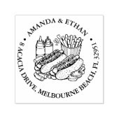 Party Chips Snack Thema Zelfinktende Stempel (Design)