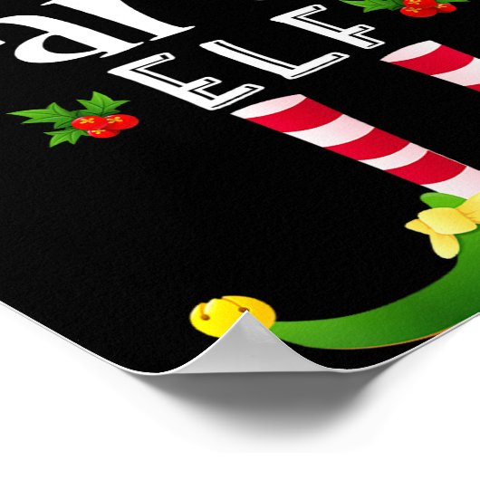 Party Christmas Elf Matching Pajama X-mas Party Poster (Hoek)