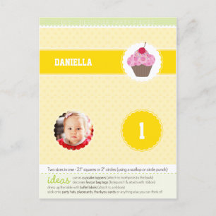 PARTY CIRCLES:: cupcake 4 Uitnodiging Briefkaart