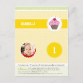PARTY CIRCLES:: cupcake 4 Uitnodiging Briefkaart (Voorkant)