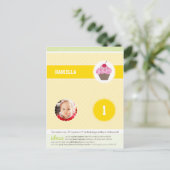 PARTY CIRCLES:: cupcake 4 Uitnodiging Briefkaart (Staand voorkant)