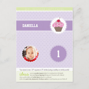 PARTY CIRCLES:: cupcake 5 Uitnodiging Briefkaart