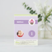 PARTY CIRCLES:: cupcake 5 Uitnodiging Briefkaart (Staand voorkant)
