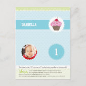 PARTY CIRCLES:: cupcake 6 Uitnodiging Briefkaart (Voorkant)