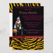 Party Clown Birthday Invitation #15 Kaart (Voorkant / Achterkant)