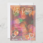 Party & Cocktail vrijgezellenweekend Kaart (Achterkant)