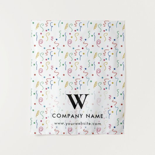 Party Confetti Custom Business Runner Banner Wandkleed (Voorkant)