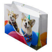Party Corgis Gift Bag Groot Cadeauzakje (Achterkant Gekanteld)
