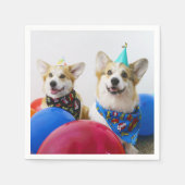 Party Corgis Papieren servetten (Voorkant)