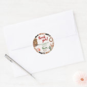 Party Cowboy Birthday cute Ronde Sticker (Envelop)