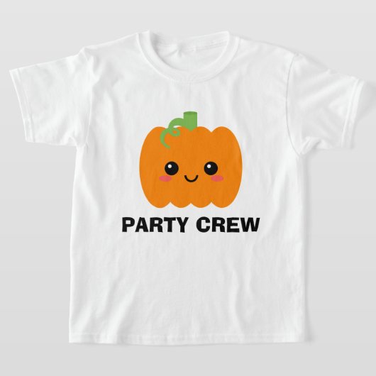 Party Crew Kinder pompoen T-shirt, Halloween Crew T-shirt (Laagn)