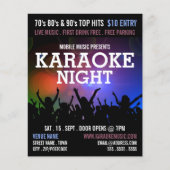 Party Crowd, Karaoke Event Adverteren Flyer (Voorkant)