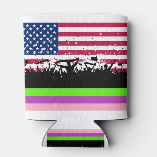 party crowd on american blikjeskoeler (Achterkant)