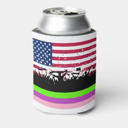 party crowd on american blikjeskoeler (Blikje Achterkant)