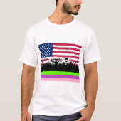 party crowd on american t-shirt (Voorkant)