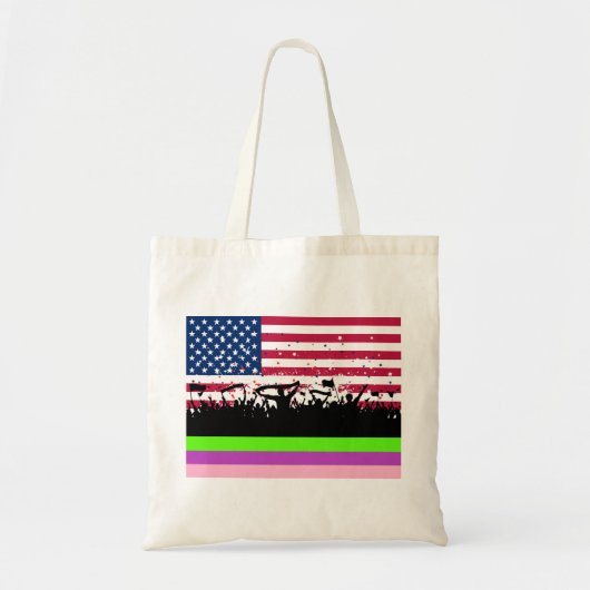 party crowd on american tote bag (Voorkant)