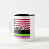 party crowd on american tweekleurige koffiemok (Voorkant links)