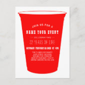 Party Cup Uitnodigen Uitnodiging Briefkaart (Voorkant)