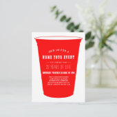 Party Cup Uitnodigen Uitnodiging Briefkaart (Staand voorkant)