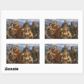 Party D&D Rechthoekige Sticker (Vel)