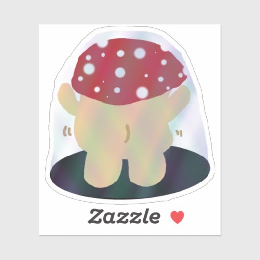 Party Dancing Mushroom Sticker (Vel)