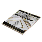 Party Delivery Service - Keramische Tegel Tegeltje (Zijkant)