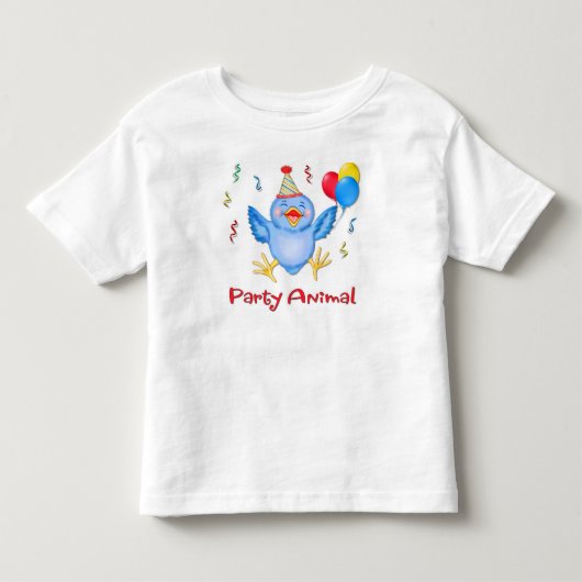 Party Dier Bluebird Kinder Shirts (Voorkant)