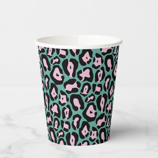Party Dier Cheetah Print Papier Cup Papieren Bekers (Links)