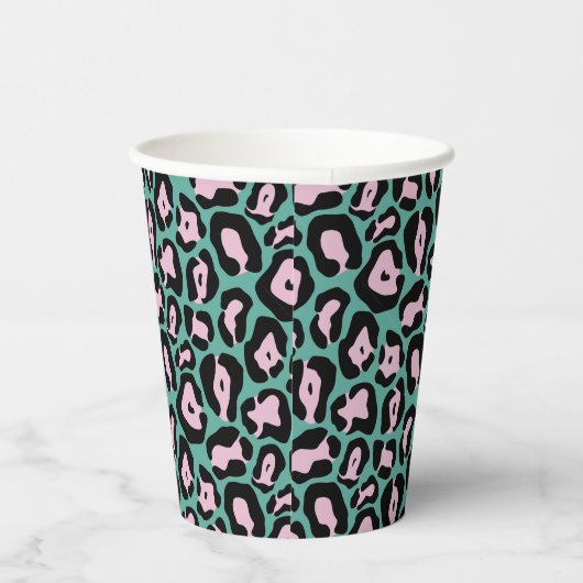 Party Dier Cheetah Print Papier Cup Papieren Bekers (Rechts)