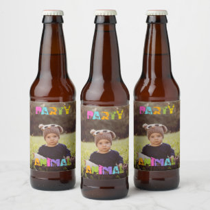 Party Dier Fun Custom Foto Bier Etiket