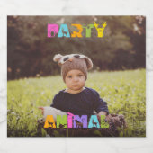Party Dier Fun Custom Foto Bier Etiket (Enkel label)