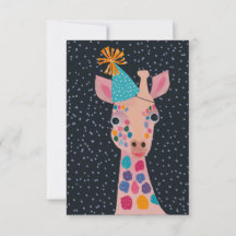 Party Dier Giraffe Notecard