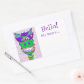 Party Dier Mardi Gras Mule Naam Tags Rechthoekige Sticker (Envelop)