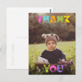 Party Dier Verjaardag Custom Foto Dank u Opmerking Briefkaart (Voorkant / Achterkant)