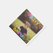 Party Dier Verjaardag Custom Foto Servet (Hoek)