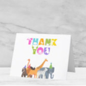 Party Dier Verjaardag Gepersonaliseerde foto Bedankkaart